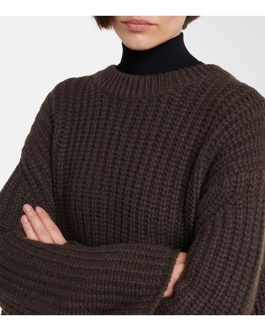 Lisa Yang Black Hilma Fringed Oversized Sweater