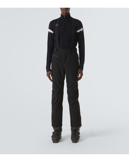 Fusalp Black Tomaso Ski Salopettes for men