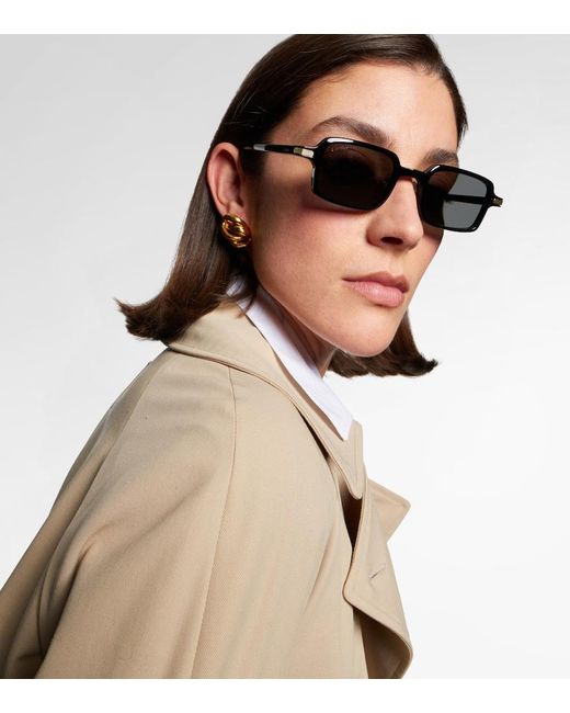 Cartier Brown Signature C Rectangular Sunglasses