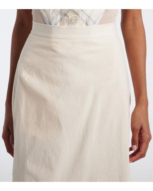 Vivienne Westwood White Infinity Tartan Cotton Midi Skirt