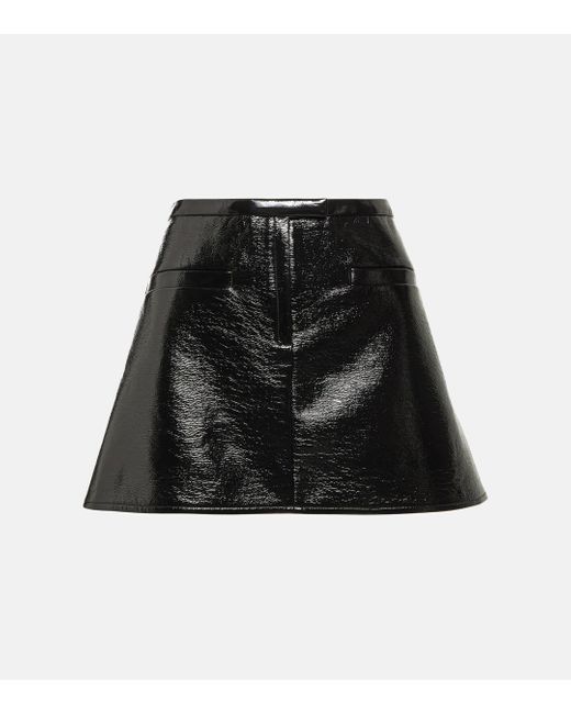 Courreges Black Vinyl Miniskirt