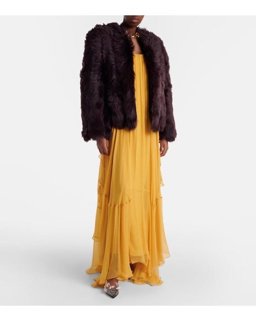 Chloé Black Shearling Jacket