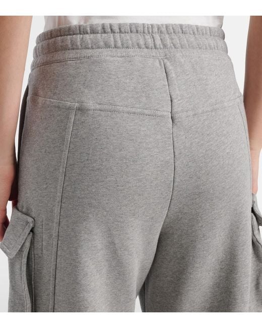 The Attico Gray Jogginghose Aus Baumwoll-Jersey