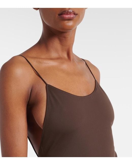 Jacquemus Brown Cabana Swimsuit