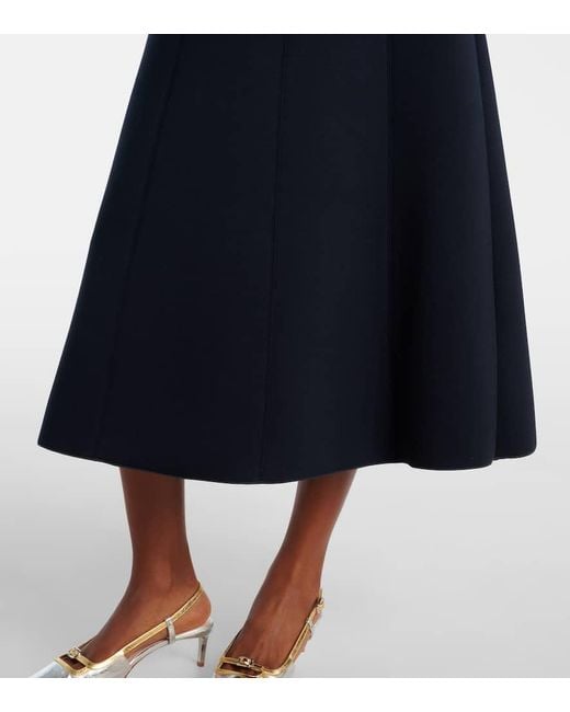 Falda Midi Brunate Con Paneles Max Mara de color Blue