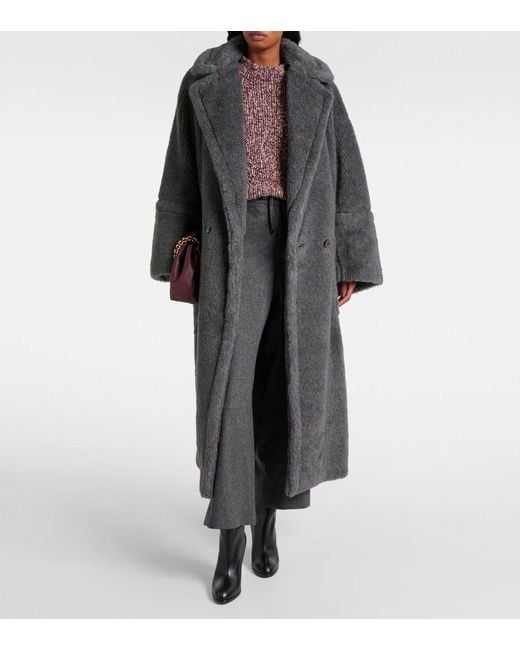 Max Mara Gray Florida Wool Straight Pants