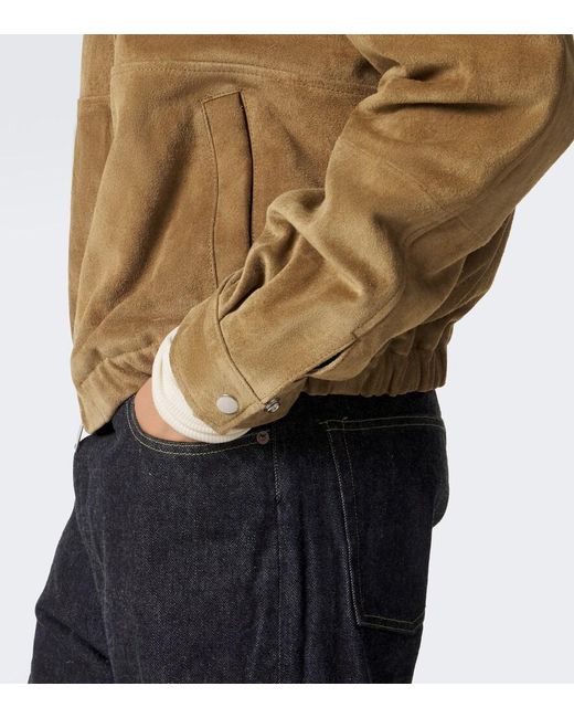 Arma Brown Maddox Suede Blouson Jacket for men