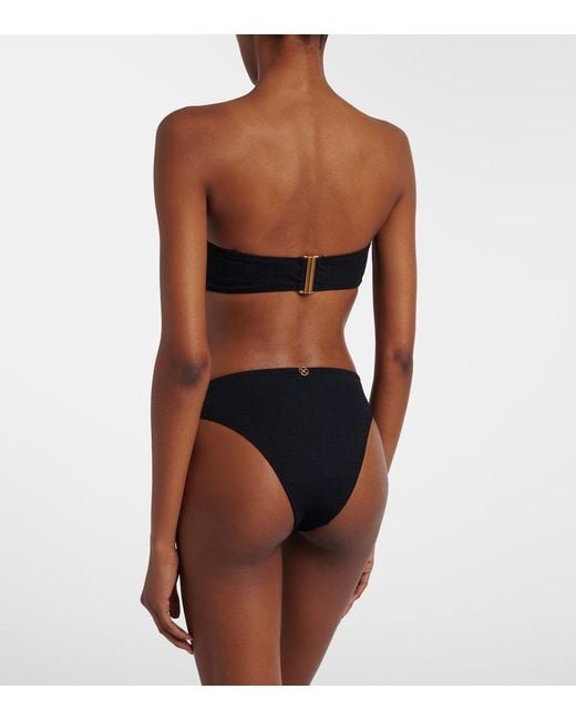 ViX Black Nika Embellished Bandeau Bikini Top