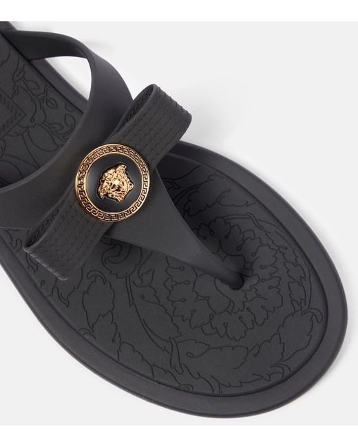 Versace Black Flats