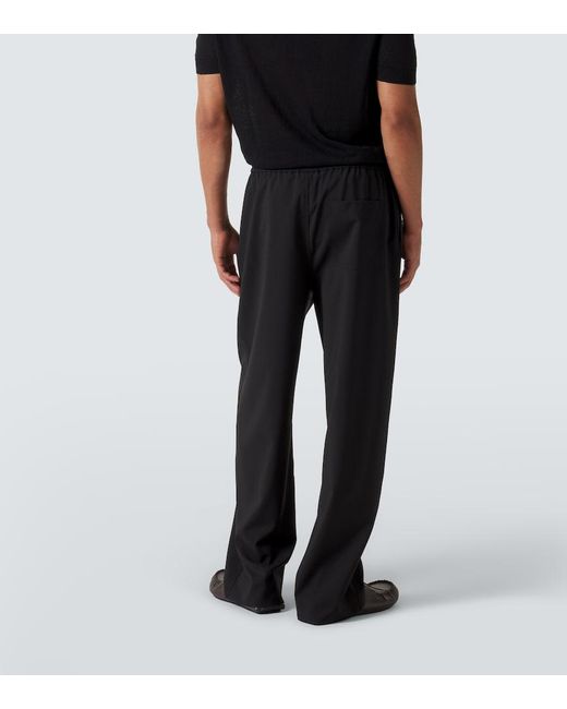 Loewe Blue Wool Straight Pants for men