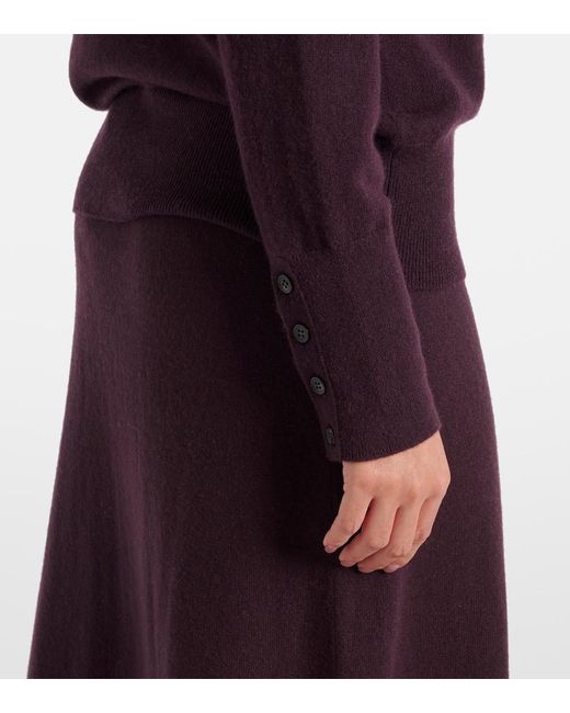Lisa Yang Purple Nellia Cashmere Cardigan