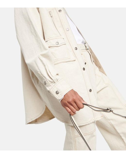 Isabel Marant White Pearl Denim Jacket