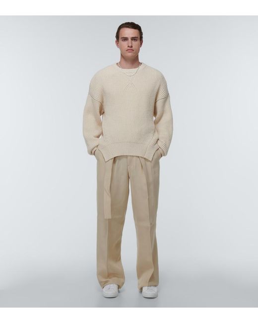 Jil Sander Natural Pleated Pants for men