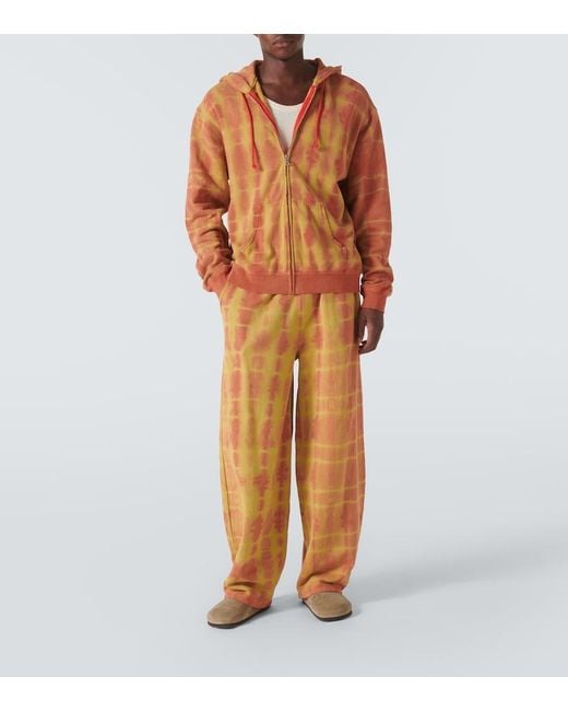 The Elder Statesman Orange Daily Zuzu Cotton And Cashmere Zip-Up Hoodie for men