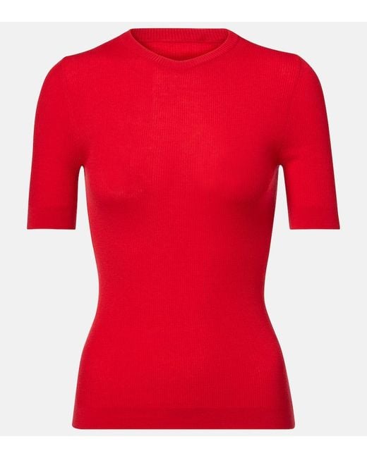 Khaite Red Top Celina Aus Einem Wollgemisch