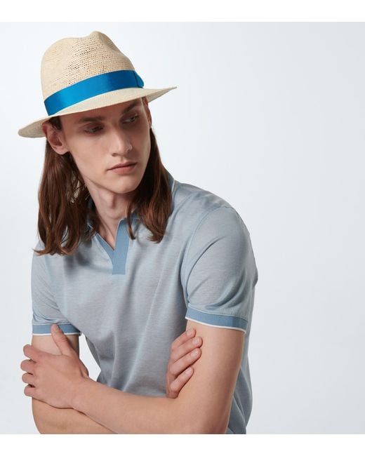 Cappello panama Ugo in paglia da Uomo di Borsalino in Blu | Lyst