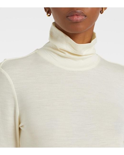 Rohe White Jersey Turtleneck Top