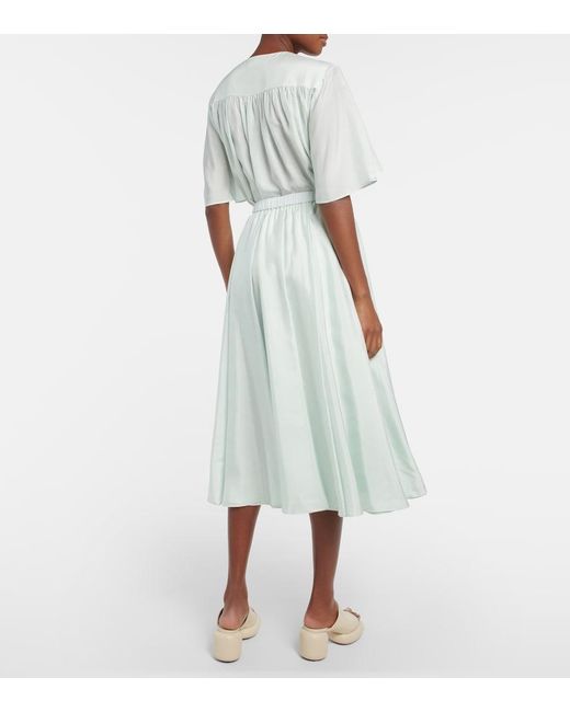 Joseph White Smithfield Silk Midi Skirt