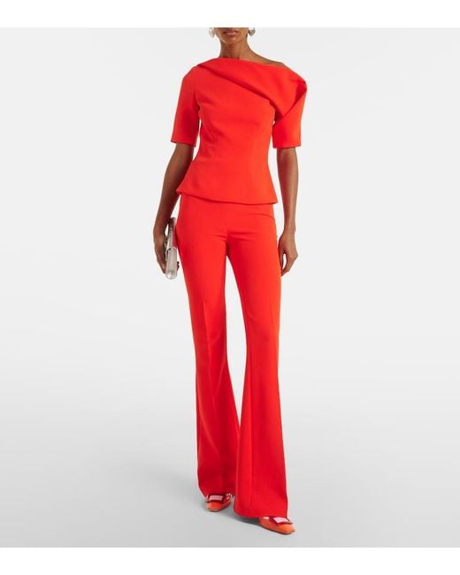 Safiyaa Alexa Crepe Flared Pants