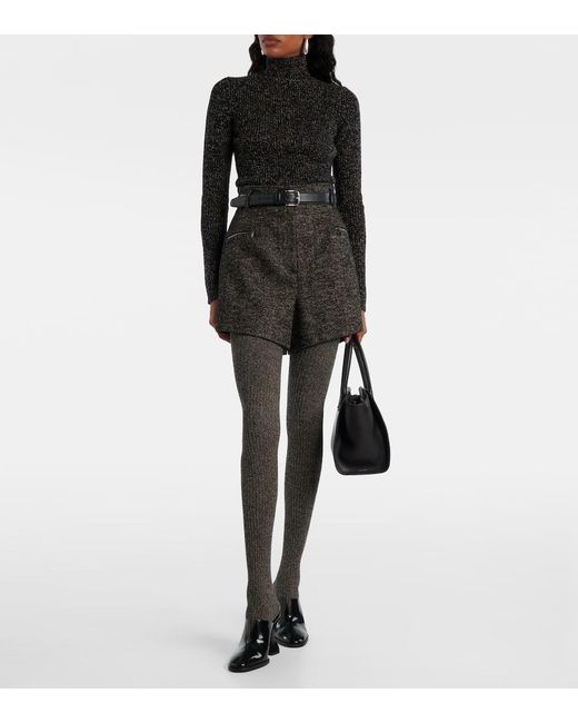 Max Mara Brown Cashmere And Wool-Blend Tights