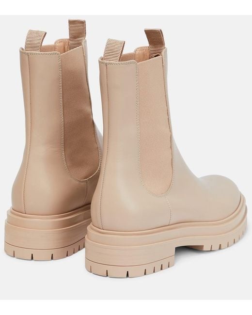 Gianvito Rossi Natural Chester Leather Ankle Boots