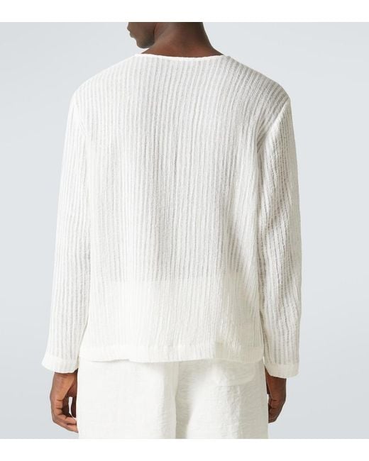 Commas Henley-Top in White für Herren