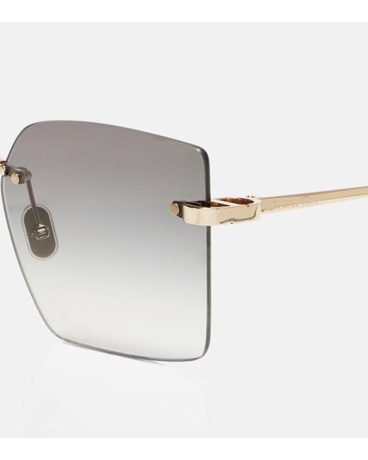 Dior Gray Cdior S3U Square Sunglasses