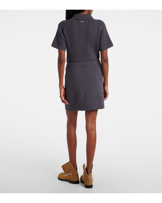 J.W. Anderson Blue Minirock Aus Strick