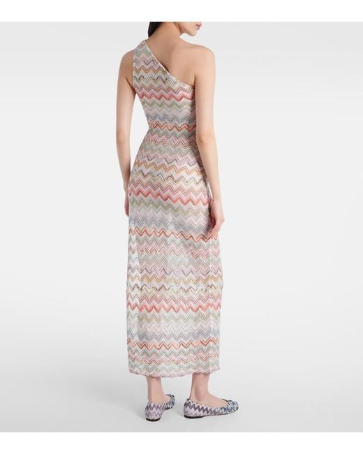 Missoni White Zigzag Crochet Maxi Dress