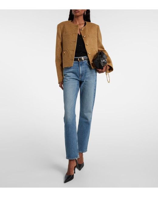 Citizens of Humanity Blue Blaine High-Rise Straight Jeans
