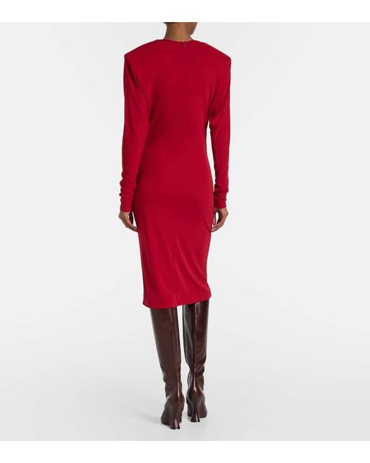 Stella McCartney Red Midikleid Aus Crepe-Jersey