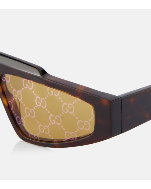 Gucci Brown GG Flat-top Sunglasses