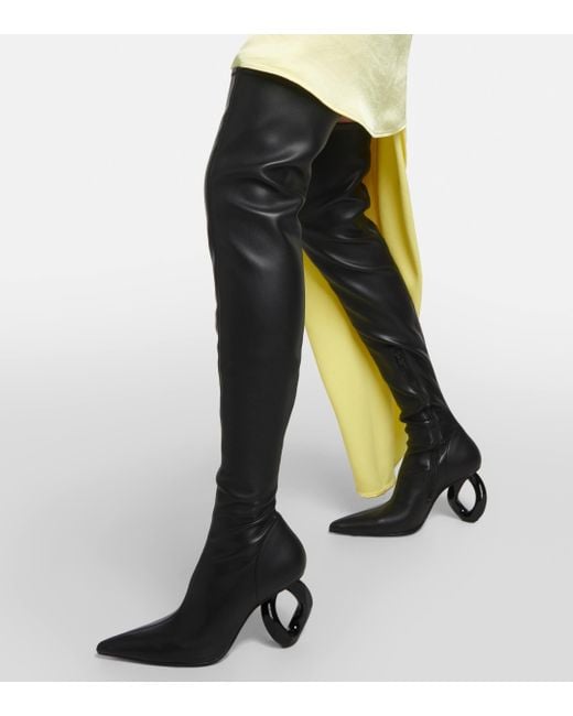 J.W. Anderson Black Chain Over-the-knee Leather Boots