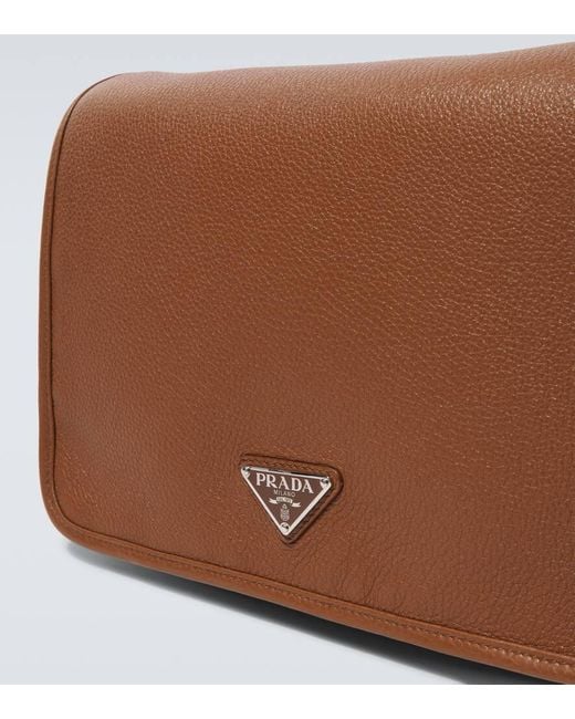 Prada Crossbody Bag Aus Leder in Brown für Herren