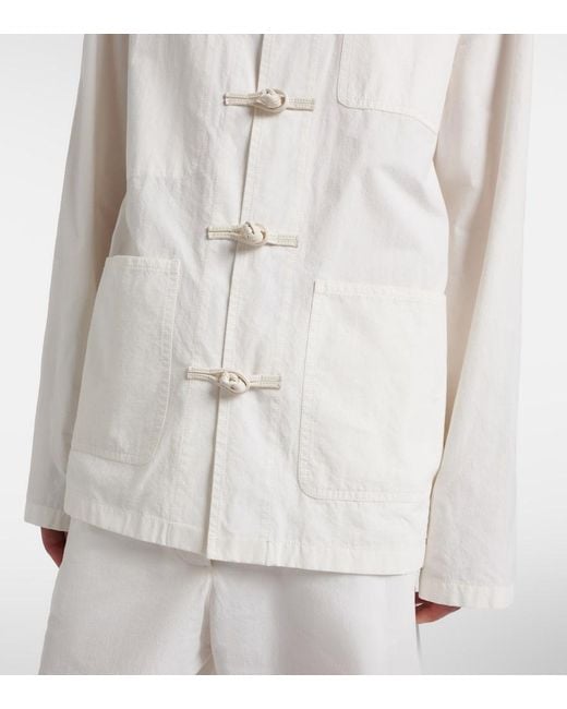 The Row White Behati Cotton Poplin Jacket