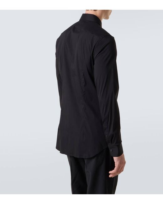 Prada Black Cotton-Blend Shirt for men