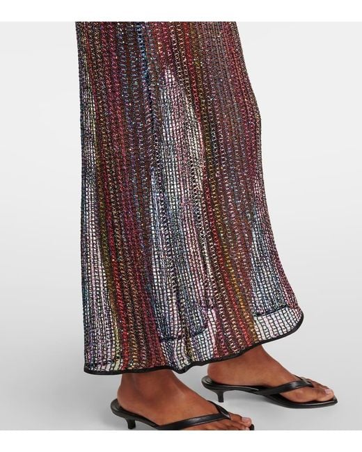 Missoni Purple Sheer Open-Back Maxi Dress