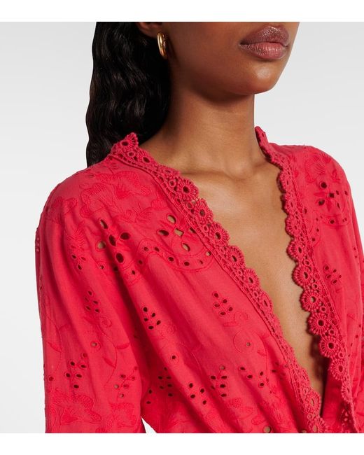 Melissa Odabash Tallulah Embroidered Cotton Kaftan