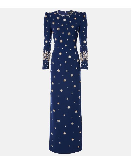 Jenny Packham Blue Galaxy Embroidered Gown