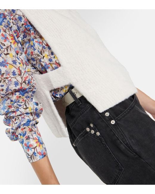 Isabel Marant White Milie High-Neck Sweater Vest
