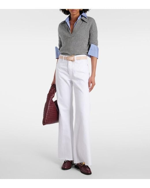 FRAME White The Lax Flared Jeans