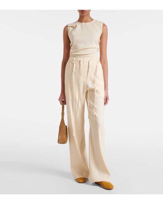 Proenza Schouler Natural Label Magnus Linen-Blend Straight Pants