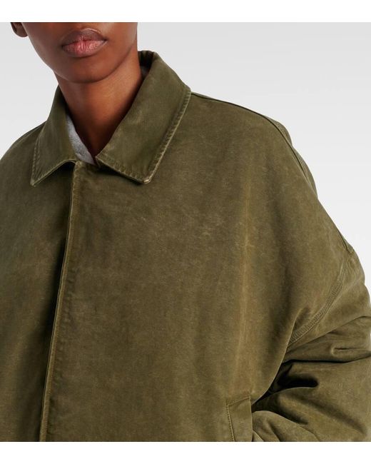 J.W. Anderson Green Oversized Cotton Bomber Jacket