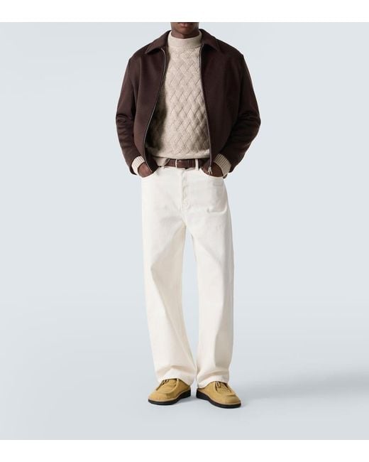 Allude Natural Wool And Cashmere Sweater for men