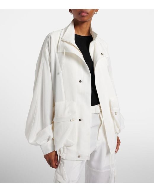 Frankie Shop White Breya Oversized Jacket