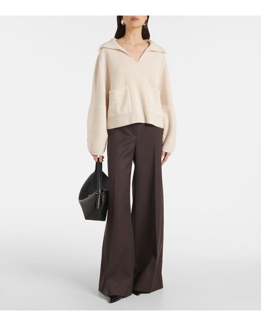 Jardin Des Orangers Natural Cashmere Polo Sweater