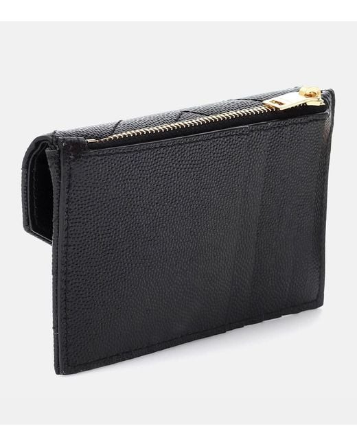 Saint Laurent Black Monogram Leather Card Holder