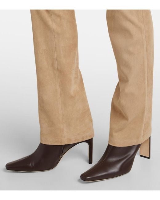 Stouls Natural Jp Long Suede Flared Pants