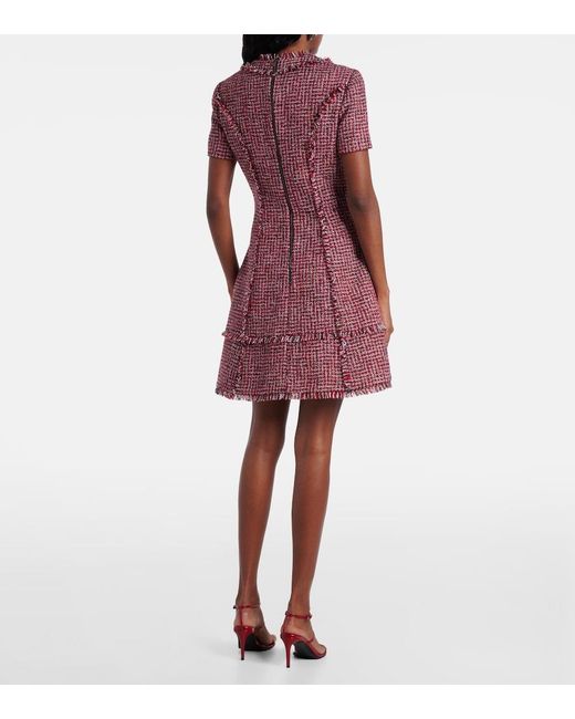 Safiyaa Red Tweed Minidress
