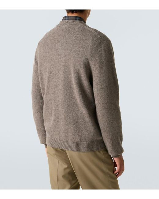 Sunspel Brown Wool Sweater for men